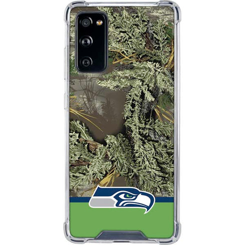NFL Realtree Camo Seattle Seahawks Galaxy S20 FE Clear Case